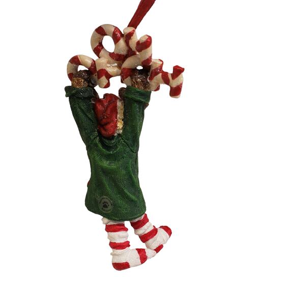 HoHoHo Hanging Moose Boyds Bears Resin Ornament #25016 Christmas Ornament - Picture 6 of 12